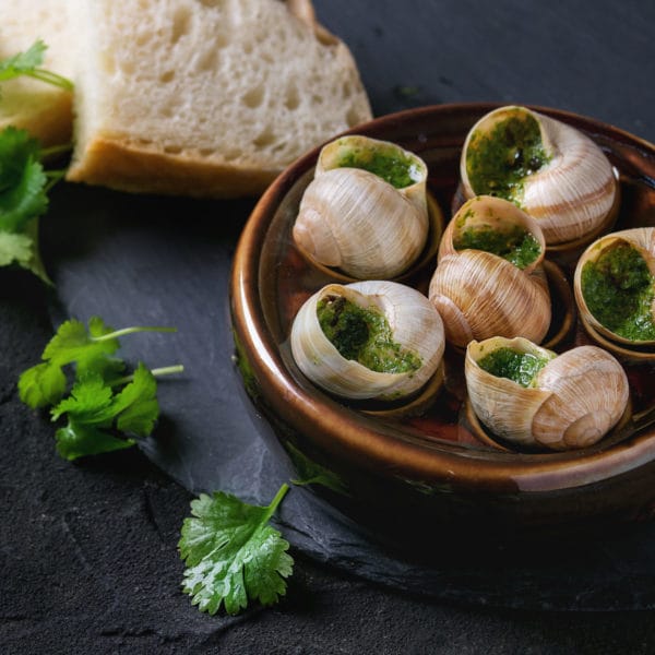 6 escargots tout chauds